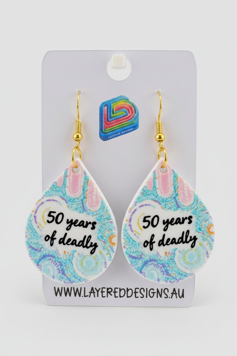 NAIDOC - "50 Years of Deadly" Pastel Teardrop