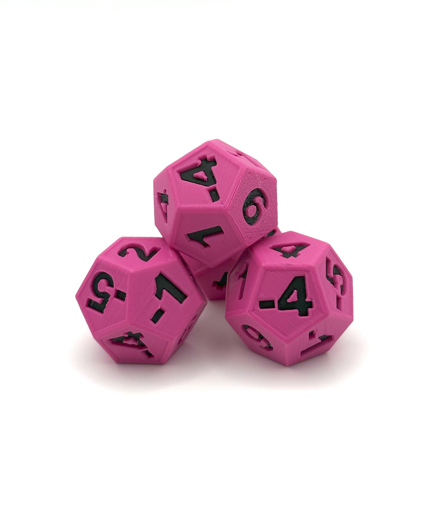12 sided positive and negative dice