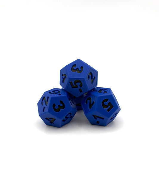 12 sided positive and negative dice