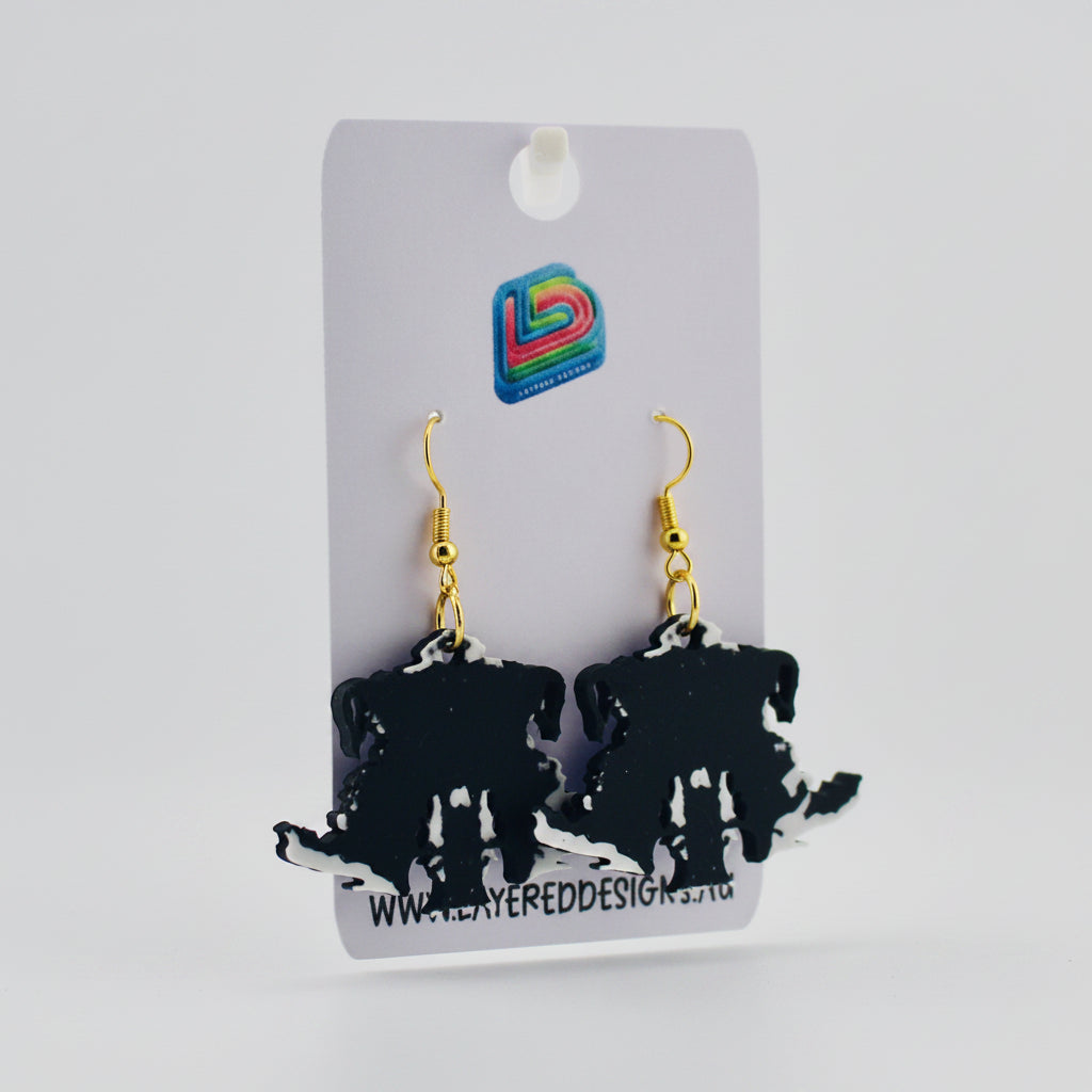 Rorschach Inkblot Earrings