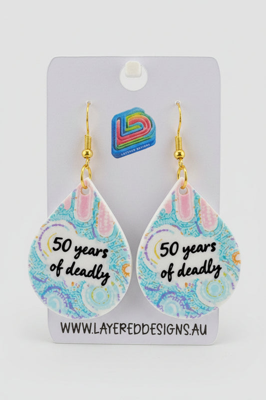 NAIDOC - "50 Years of Deadly" Pastel Teardrop