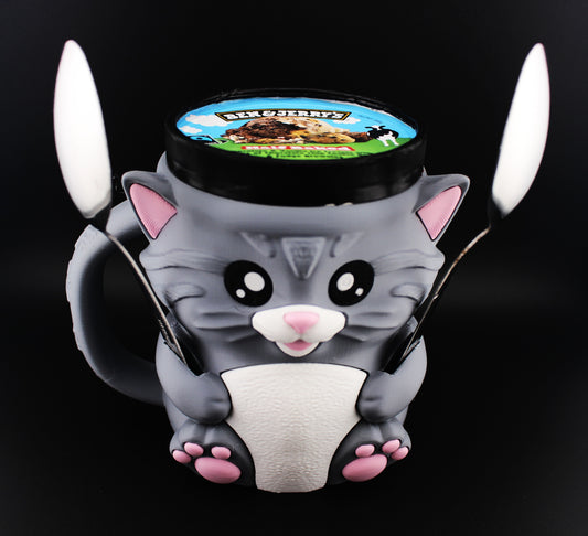 Cat Ice Cream Tub Holder