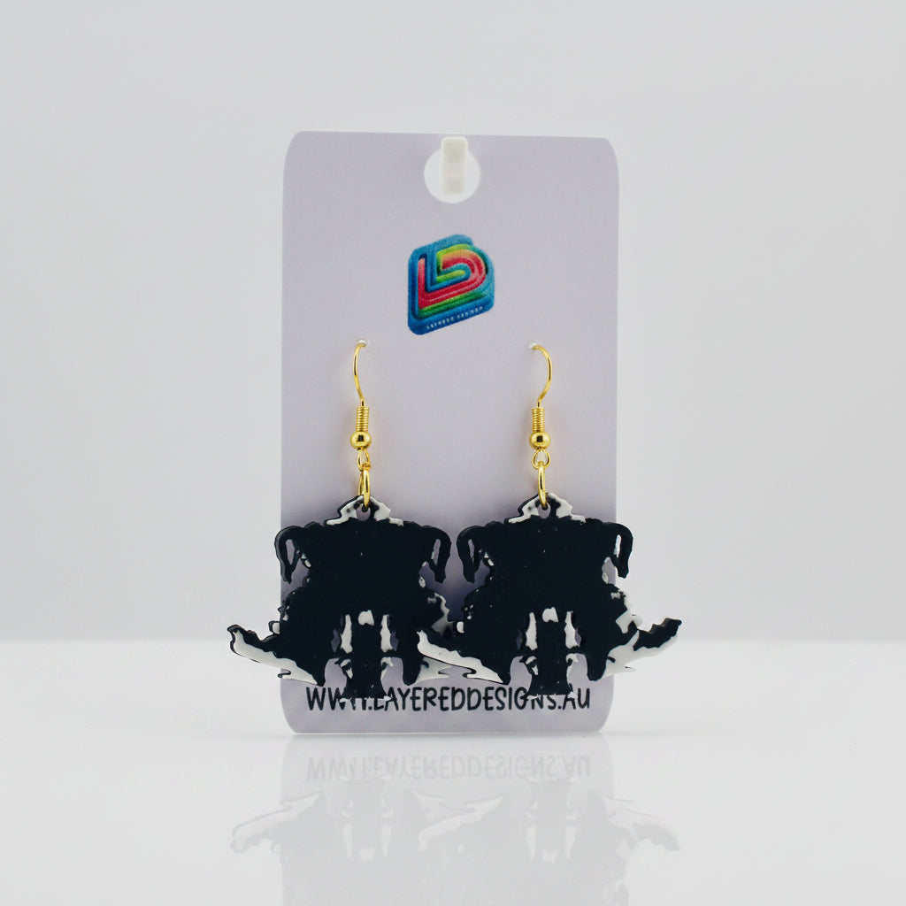 Rorschach Inkblot Earrings