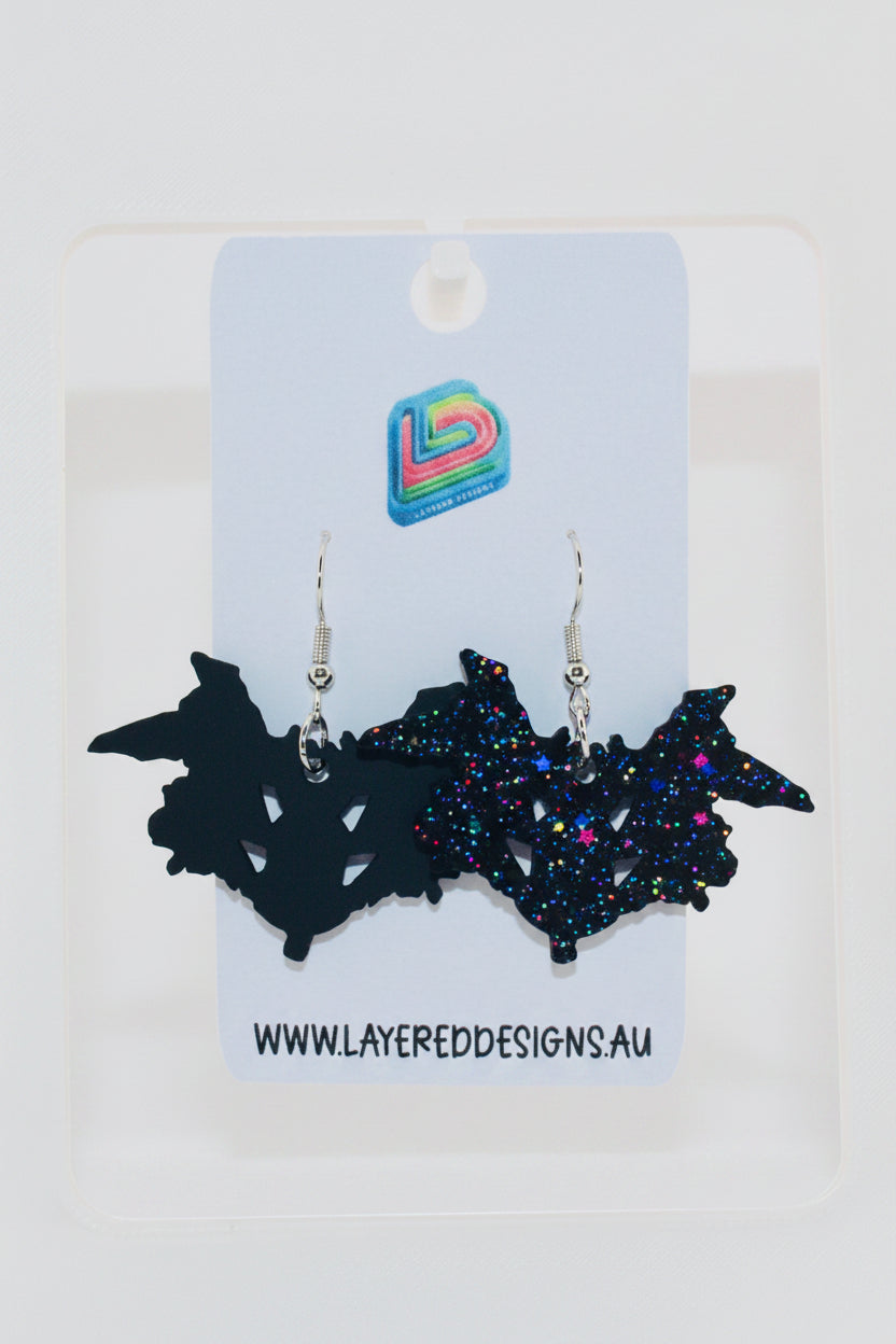 Rorschach Inkblot Earrings