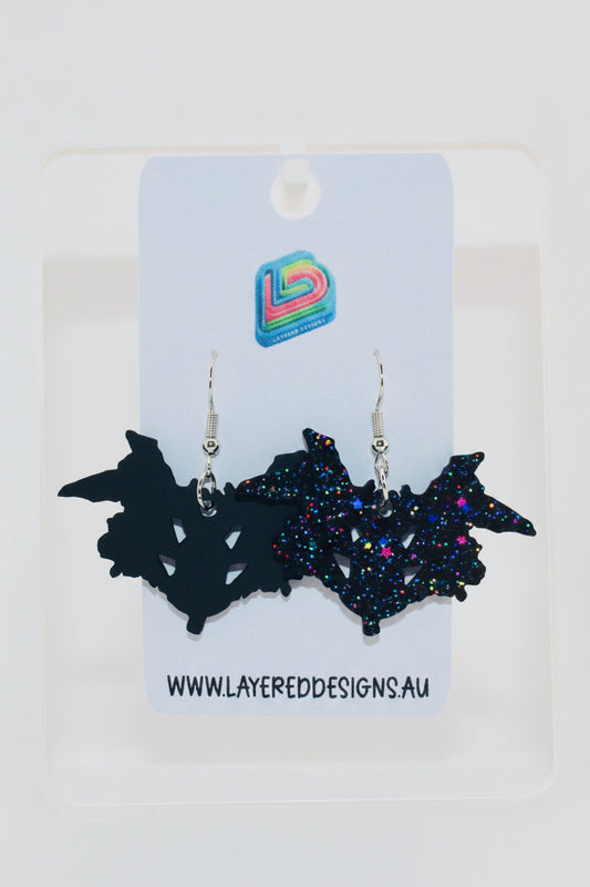 Rorschach Inkblot Earrings