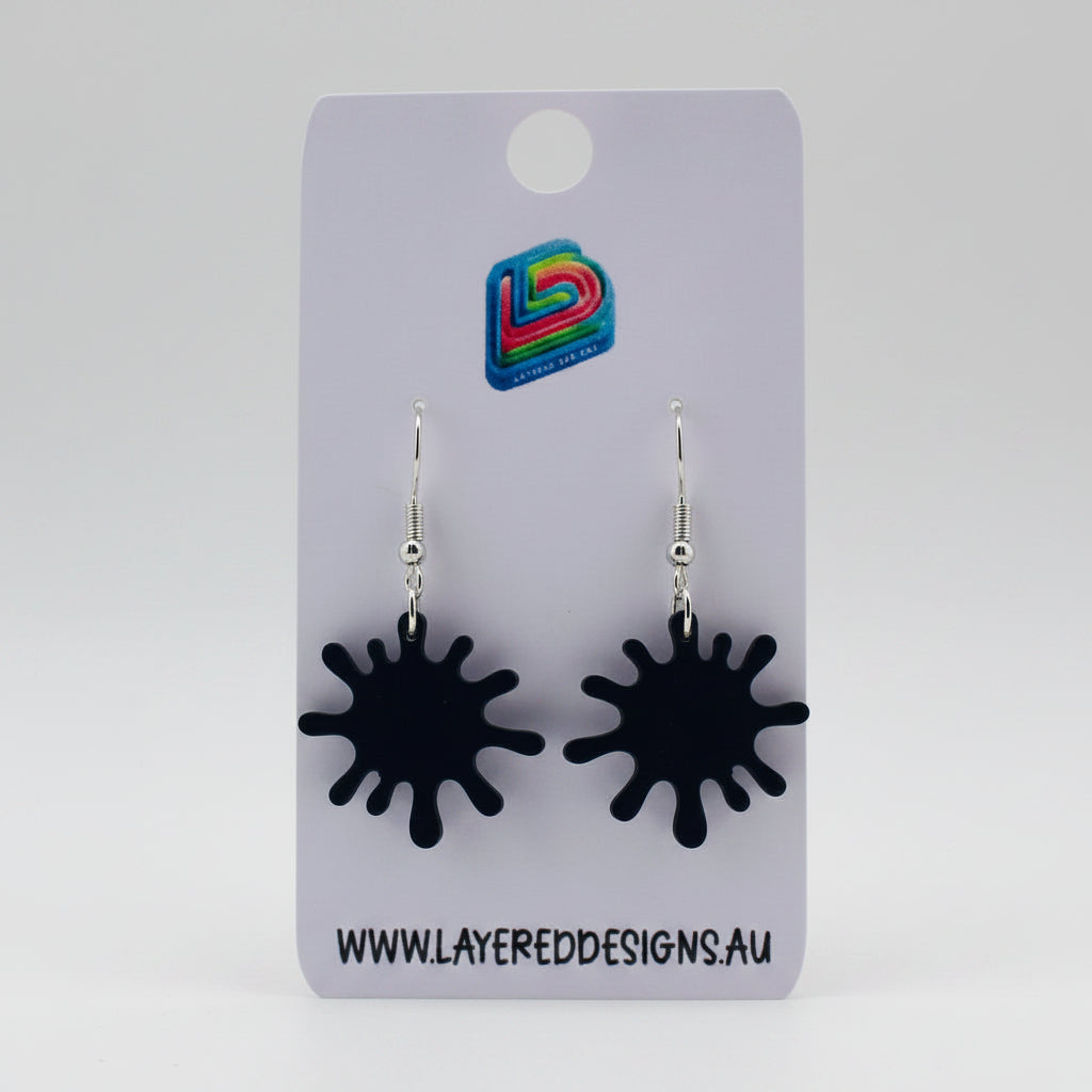 Rorschach Inkblot Earrings
