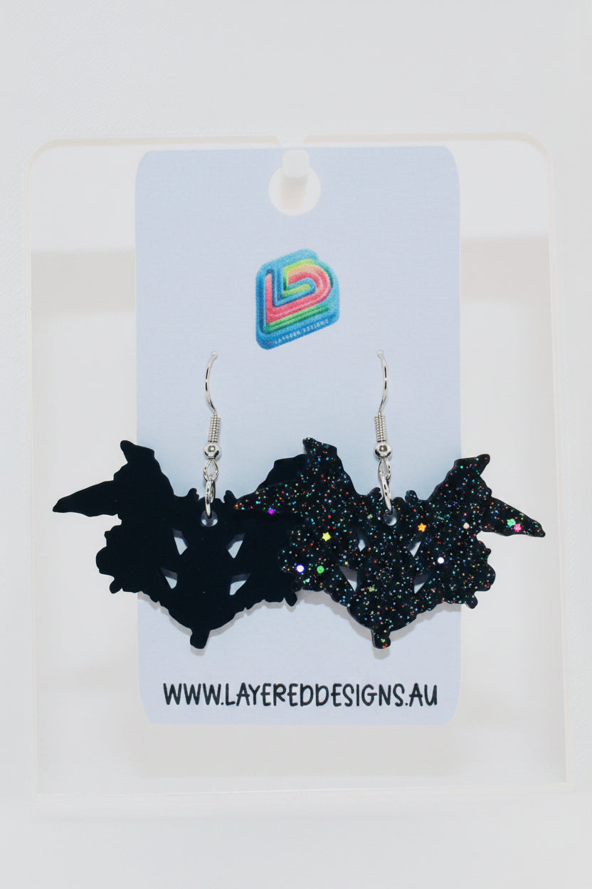 Rorschach Inkblot Earrings