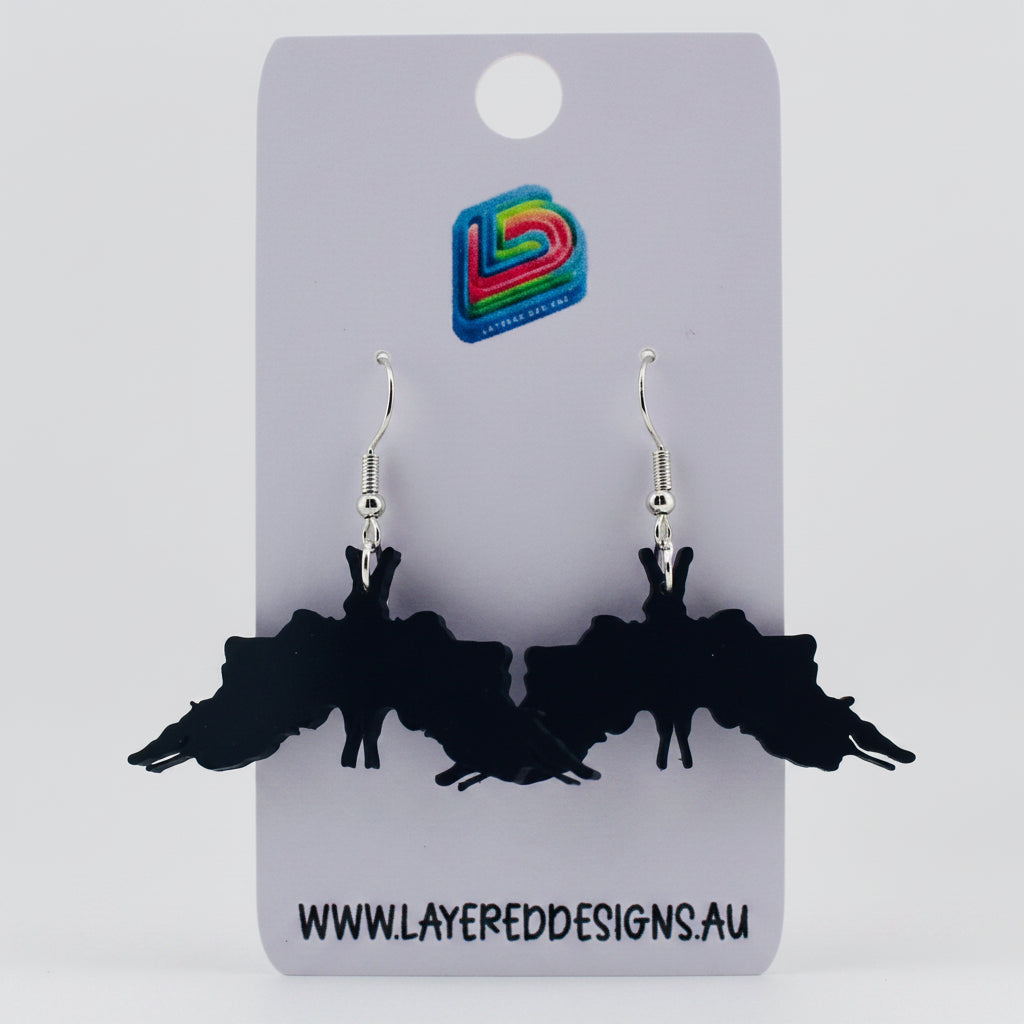 Rorschach Inkblot Earrings
