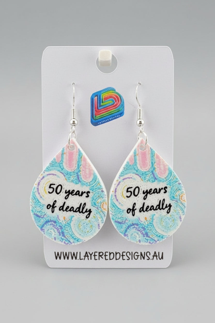 NAIDOC - "50 Years of Deadly" Pastel Teardrop