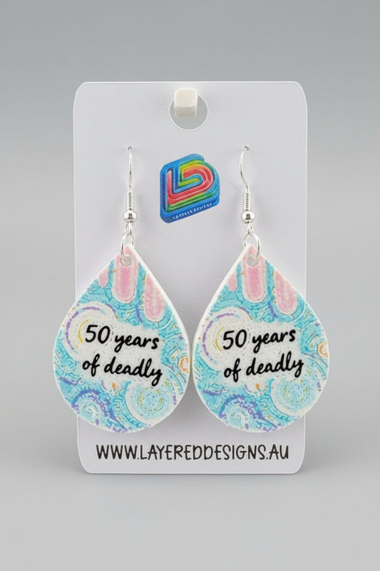 NAIDOC - "50 Years of Deadly" Pastel Teardrop