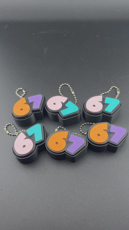 Six Seven Clicker Keyring